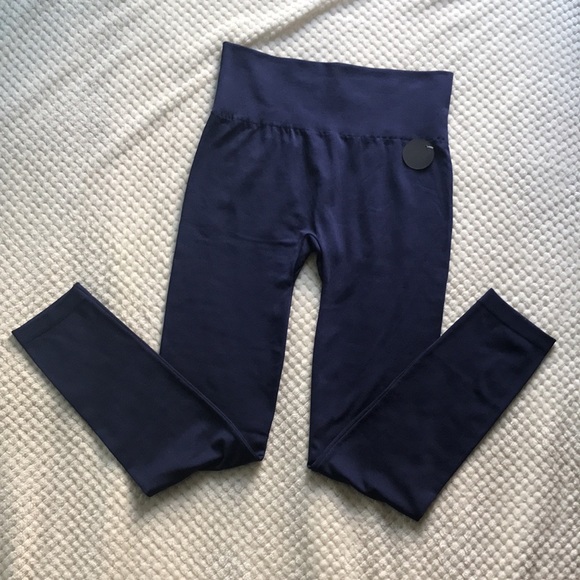 EZ by Nina Leonard dark blue stretch/ workout pants Size Small Brand New - Picture 1 of 6